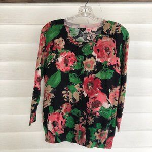 Never Worn Talbots Floral Cardigan size M